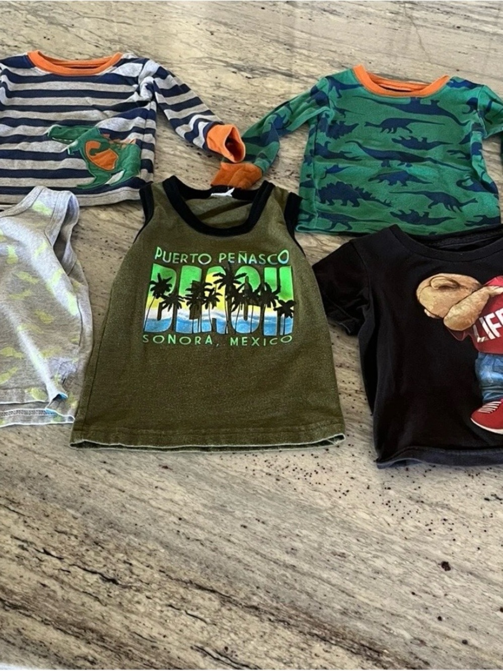 Puerto Peñasco Dino Graphic Tank Top - Green